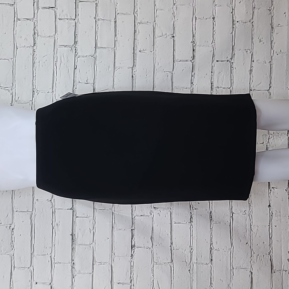 Lela Rose Flattering Form Fitting High Waist Knee Pencil Skirt in Black - NWT